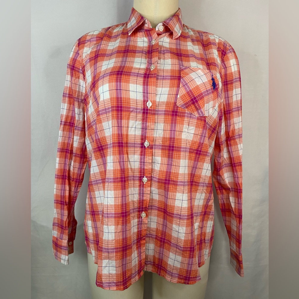 U.S. Polo Assn. Long Sleeve Button Up Blouse Women’s XL